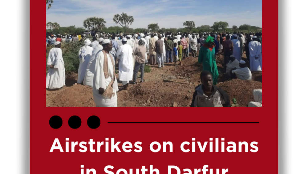 Airstrikes on civilians in Nyala, South Darfur