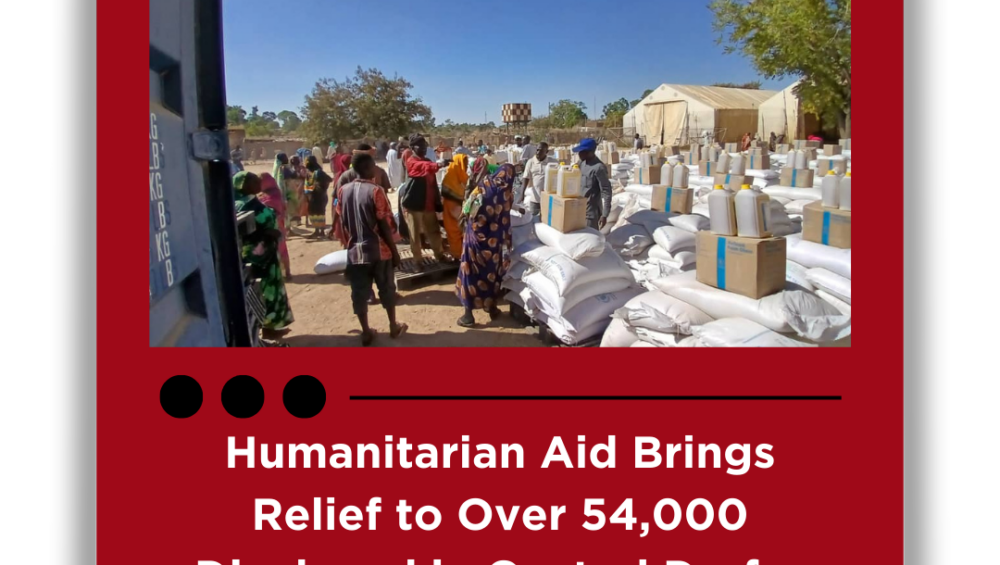Humanitarian Aid Brings Relief to Over 54,000 Displaced in Central Darfur